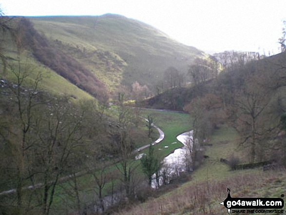 Walk s238 Manifold Valley, Ilam, Dove Dale, Milldale, Alstonefield and Wetton from Weag's Bridge - Dove Dale from Achas Bank above Milldale, 