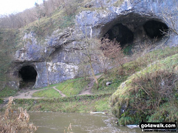 Walk d140 The Tissington Trail and Dove Dale from Ashbourne - Dove Holes in Dove Dale near Milldale, 