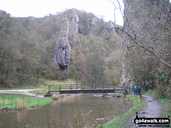 Walk d149 Dove Dale, Milldale and The Tissington Trail from Thorpe - Ilam Rock Bridge, Dove Dale near Milldale, 