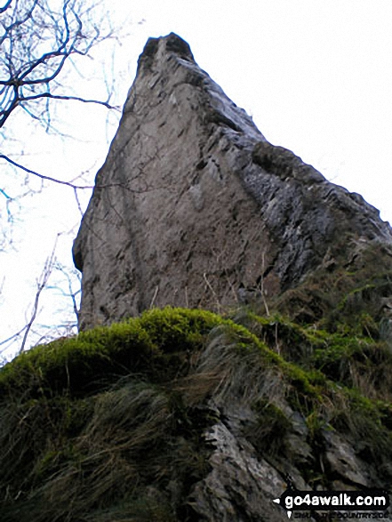 Walk d149 Dove Dale, Milldale and The Tissington Trail from Thorpe - Ilam Rock, Dove Dale near Milldale, 