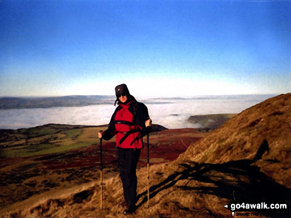 Walk cw126 Craig Eigiau and Pen Llithrig y Wrach from Llyn Eigiau - Me on Craig Eigiau