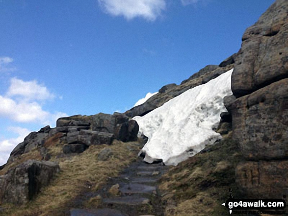 Walk d130 Stanage Edge, High Neb and Bamford Moor from Hathersage - Heading up to Stanage Edge last week