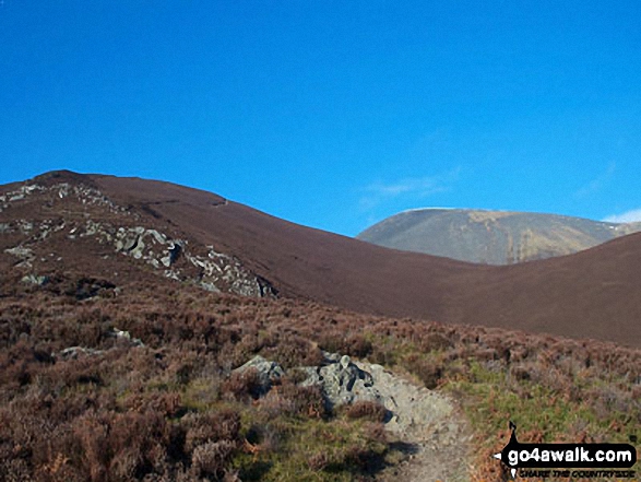 Walk c447 The Skiddaw Massif from Millbeck, nr Keswick - Skiddaw from Lonscale Fell