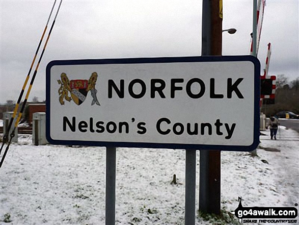 The Norfolk County Border at the Level Crossing, Brandon Railway Station 