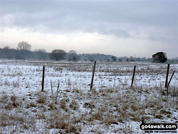 The Norfolk Countryside near Weeting in the snow 