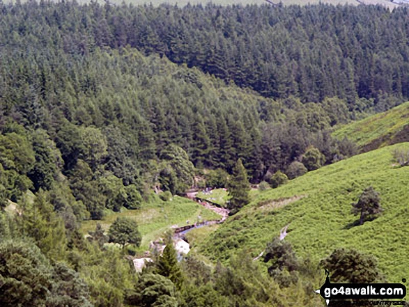 Walk sy108 Langsett Reservoir from Langsett Barn - The Porter or Little Don River from Langsett Reservoir