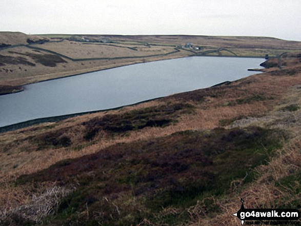 Walk sy106 Snailsden from Winscar Reservoir, Dunford Bridge - Snailsden Reservoir from Snailsden