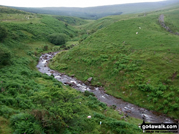 Walk po132 Heol Senni and Fan Gyhirych from Pont Gihirych (Cray Reservoir) - Nant Gihirych from the lay by at Pont Gihirych