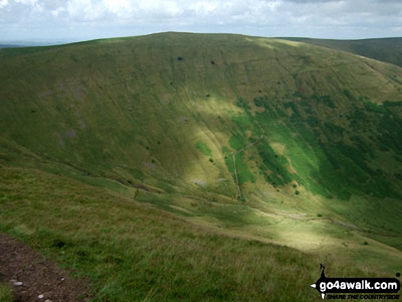 Yr Allt (Forest Fawr) from Fan Nedd