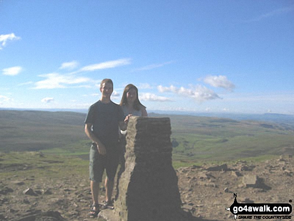 Me and my boyfriend Dan on Pen-y-ghent in The Yorkshire Dales North Yorkshire England