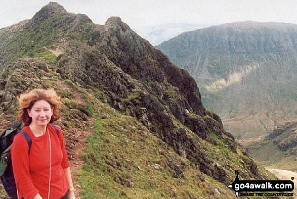 Walk c220 Helvellyn via Striding Edge from Glenridding - On Striding Edge (Helvellyn)