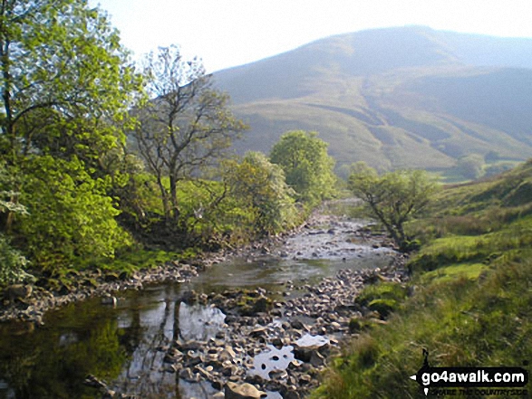 Walk c365 Calders and The Calf via Cautley Spout from The Cross Keys - The River Rawthey