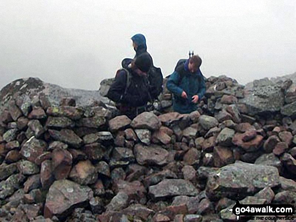 Helena and Janet celebrating at the summit of Goatfell (Goat Fell) on the Isle of Arran 