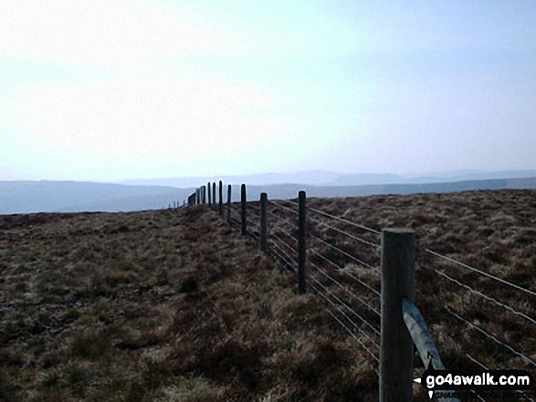 Looking southeast from Moel Sych summit