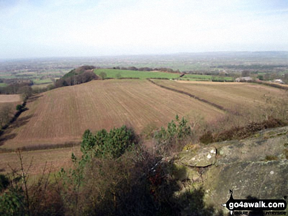 Walk ch136 Raw Head, Bickerton Hill and The Sandstone Trail from Duckington - The view from Raw Head (Rawhead)