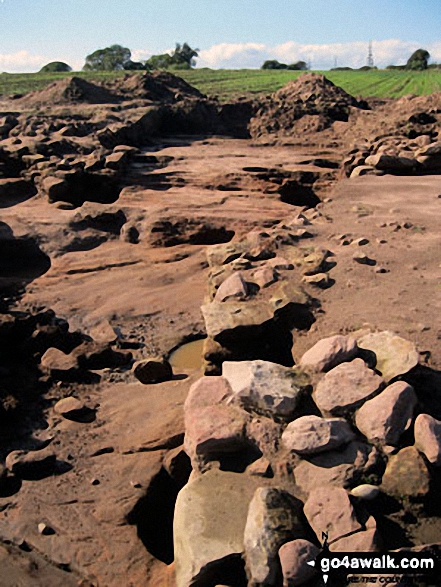 Walk ch129 Hangingstone Hill (Eddisbury Hill) from Barns Bridge Gates, Hatchmere - Eddisbury Hill Fort Excavations