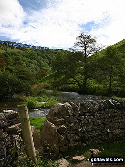 Walk d153 Mill Dale, Wolfscote Dale, Biggin Dale, Biggin and The Tissington Trail from Tissington Station - Wolfscote Dale from Biggin Dale