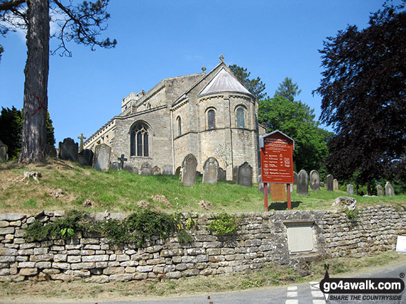 Walk ny190 Appleton-le-Moors from Hutton-le-Hole - St Marys Church, Lastingham