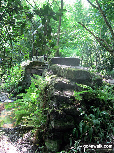 Walk ny139 Lastingham from Hutton-le-Hole - Stone footbridge over Ings Beck near Lastingham