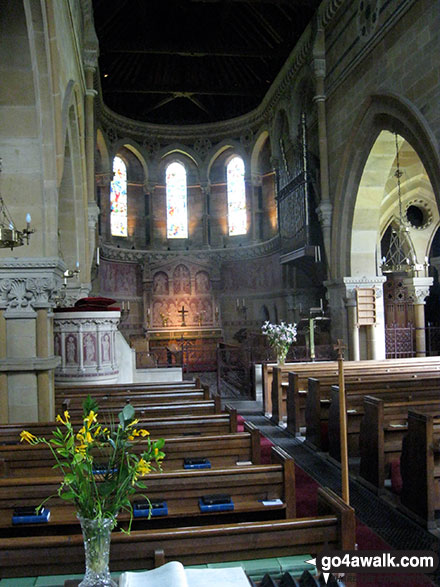 Walk ny222 Ana Cross and Appleton-le-Moor from Hutton-le-Hole - Inside Appleton-le-Moors church