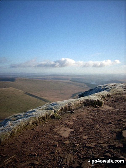 Walk po146 Cribyn and Fan y Big from Pont y Caniedydd - Neuadd Reservoir from the summit of Cribyn