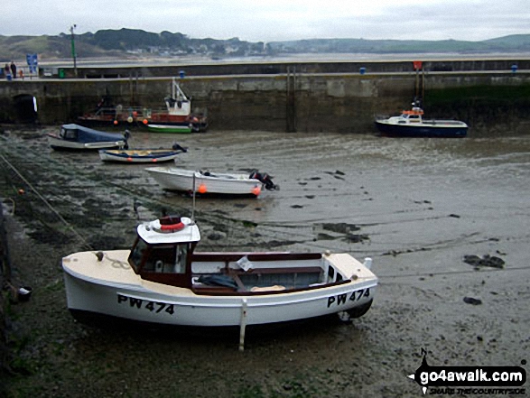 Walk co134 Hayle Bay, Pityme and Rock from Daymer Bay - Padstow Harbour with the tide out