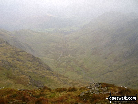 Walk c395 Glaramara, Allen Crags and Langstrath from Stonethwaite - The Combe from Combe Head