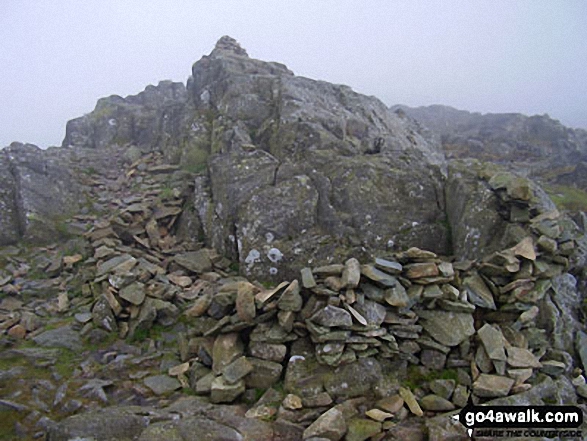 Walk c174 Glaramara and Great Gable from Seatoller (Borrowdale) - On Glaramara summit