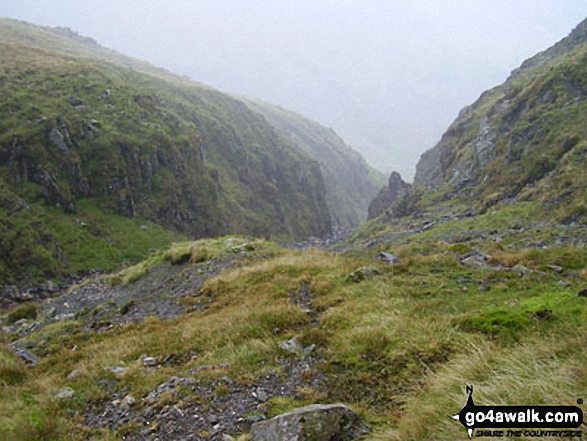 Red Beck ravine from Looking Steads (Glaramara) 