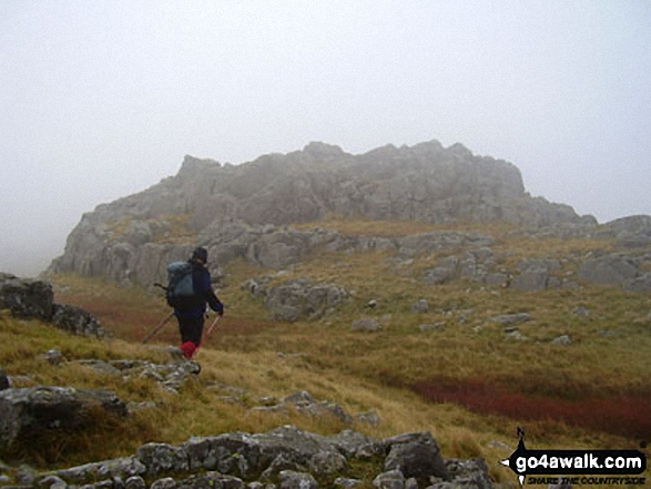 Walk c139 Allen Crags, Glaramara and Seathwaite Fell from Seatoller (Borrowdale) - Approaching High House Tarn Top