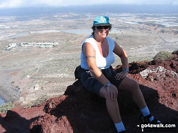 My wife on El Roja in El Medano  Tenerife