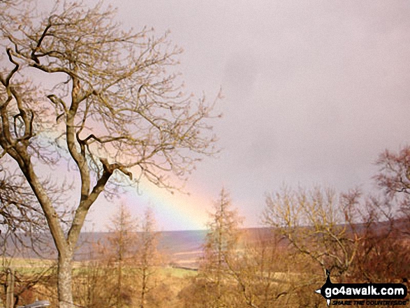 Walk du110 Collier Law from Frosterley - Rainbow in Weardale