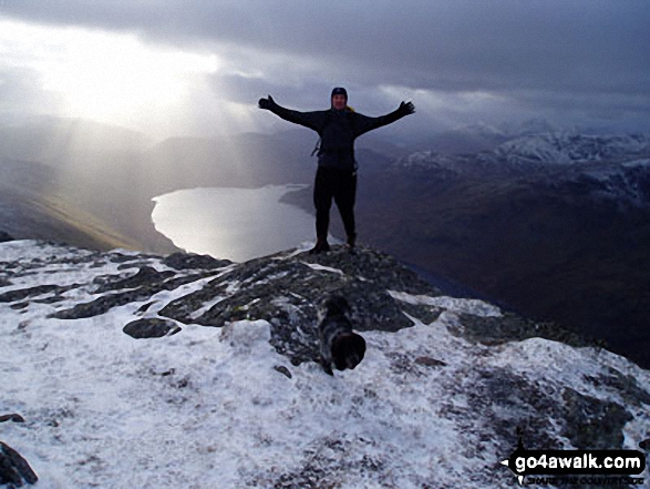 Me on Stob Coire Sgriodain in Loch Treig and Loch Ossian Highland Scotland