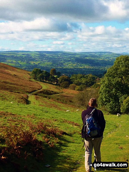 Looking down over the Vale Of Clwyd from the lower slopes of Moel Arthur 