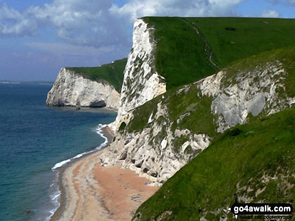 Walk do101 Swyre Head and The Jurassic Coast from Durdle Door - Swyre Head with Bat's Head beyond from Durdle Door, The South West Coast Path