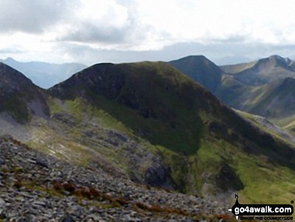 Walk Na Gruagaichean (North West Top) walking UK Mountains in Fort William and Loch Linnhe to Loch Ericht  Highland, Scotland