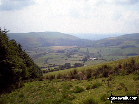 Walk po109 Foel Wen and Cadair Berwyn from Tyn-y-fridd - Tyn-y-ffridd and Mynydd Mawr (Berwyns) from Mynydd Tarw