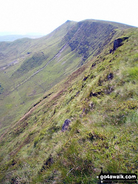 Cadair Berwyn and Moel Sych from Craig Berwyn