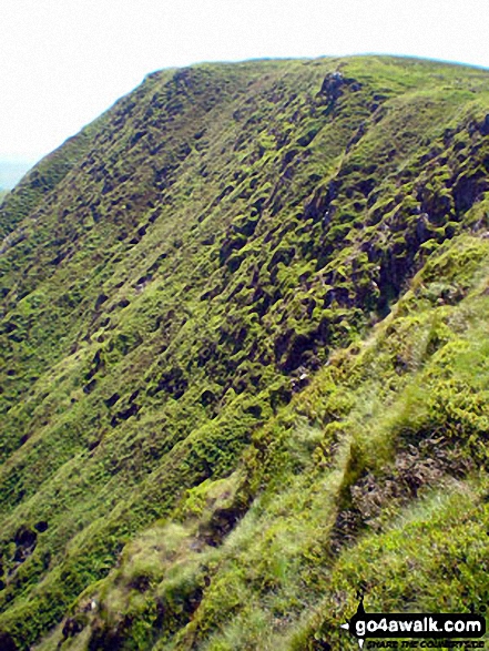 Walk po117 Cadair Berwyn and Post Gwyn from Pistyll Rhaeadr - Cadair Berwyn