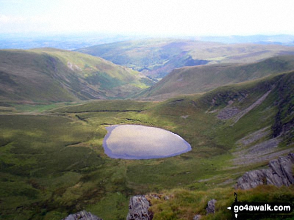 Walk po142 Cadair Berwyn from Pistyll Rhaeadr - Llyn Lluncaws from Cadair Berwyn