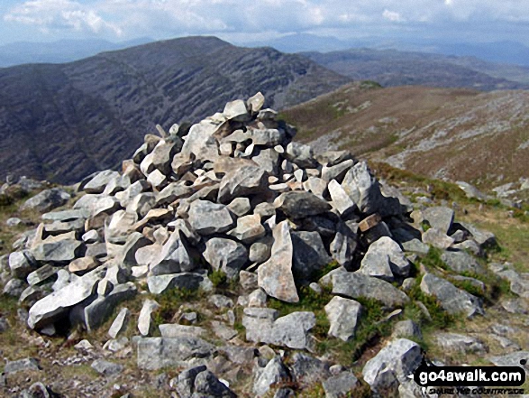 Walk gw159 Rhinog Fawr, Rhinog Fach, Y Llethr and Diffwys from Cwm Nantcol - Rhinog Fawr from the Rhinog Fach summit cairn