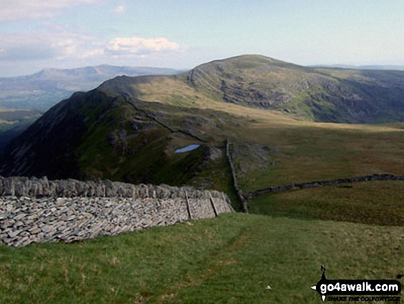 Walk gw159 Rhinog Fawr, Rhinog Fach, Y Llethr and Diffwys from Cwm Nantcol - Crib-y-rhiw (foreground) and Diffwys from Y Llethr