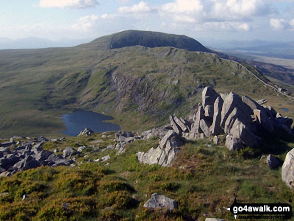 Y Llethr and  Crib-y-rhiw above Llyn Dulyn from Diffwys