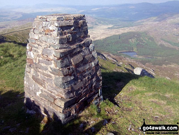 Walk gw159 Rhinog Fawr, Rhinog Fach, Y Llethr and Diffwys from Cwm Nantcol - Diffwys summit trig point