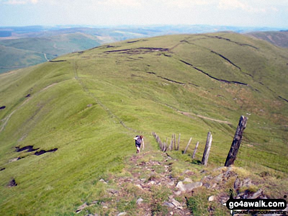 Walk dn155 Pen Bwlch Llandrillo Top, Cadair Bronwen and Cadair Berwyn from Landrillo - Tomle from Craig Berwyn