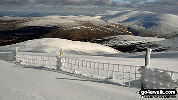 Frozen Fence on a snow covered Skiddaw 