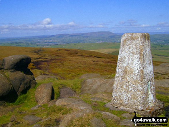 Walk l105 Lad Law (Boulsworth Hill) from Trawden - Pendle Hill from the summit of Lad Law (Boulsworth Hill)