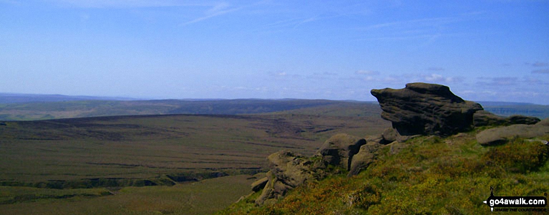 Walk l105 Lad Law (Boulsworth Hill) from Trawden - Rock sculptures on the summit of Lad Law (Boulsworth Hill)