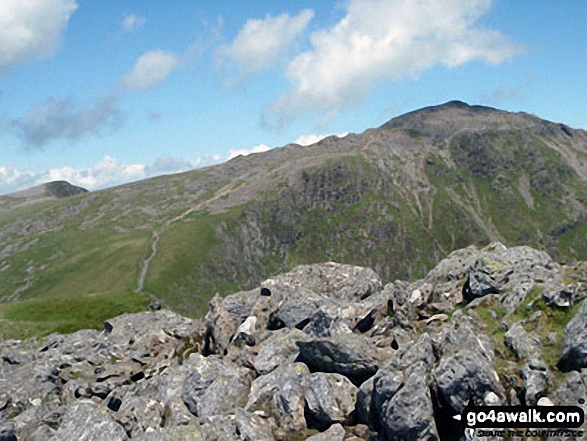 Walk gw123 Cadair Idris (Penygadair) Cyfrwy and Craig Cwm Amarch from Llanfihangel-y-pennant - The Minffordd Path, Craig Cau and Cadair Idris (Penygadair) from Craig Cwm Amarch