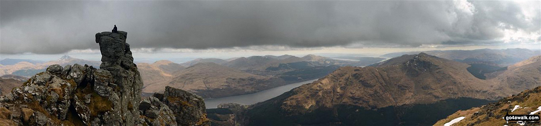 Walk ab136 The Cobbler (Ben Arthur) from Arrochar - The Cobbler (Ben Arthur) (left), Loch Long and The Brack (right)